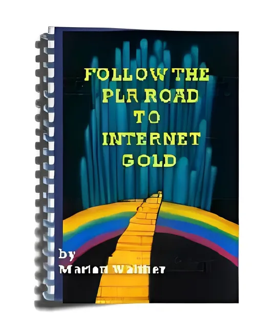 eCover representing Follow the PLR Road to Internet Gold eBooks & Reports with Resell Rights