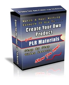 Create Your Own Product From PLR Materials small