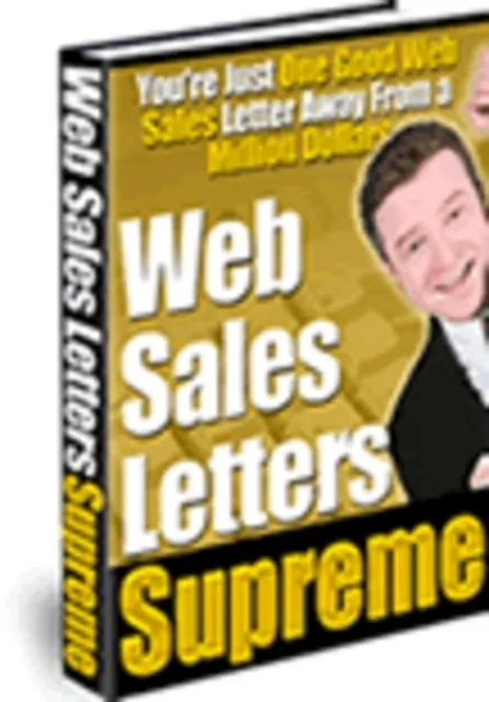 eCover representing Web Sales Letters Supreme eBooks & Reports with Master Resell Rights