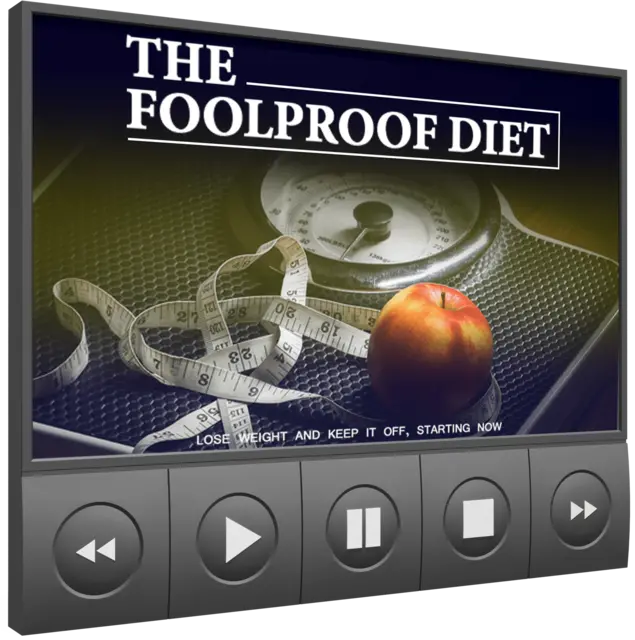 eCover representing The Foolproof Diet Video Upgrade Videos, Tutorials & Courses with Master Resell Rights