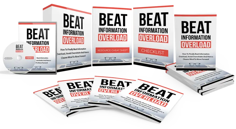 eCover representing Beat Information Overload Video Upgrade eBooks & Reports/Videos, Tutorials & Courses with Master Resell Rights