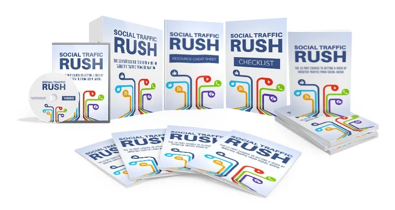 eCover representing Social Traffic Rush eBooks & Reports with Master Resell Rights