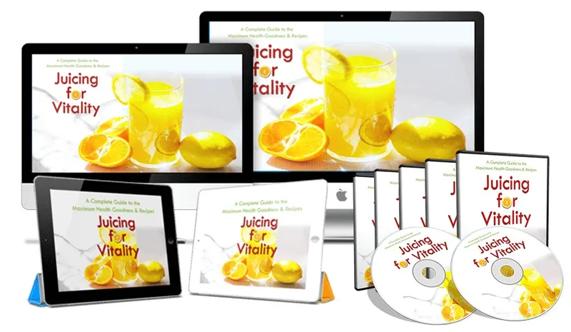 eCover representing Juicing For Vitality Video Upgrade Videos, Tutorials & Courses with Master Resell Rights