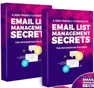 eCover representing Email List Management Secrets eBooks & Reports with Private Label Rights