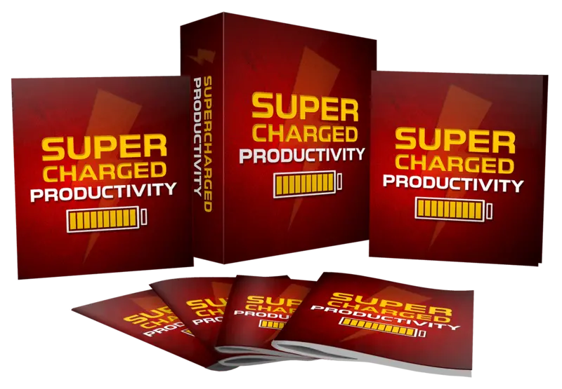 eCover representing Supercharged Productivity Video Upgrade Videos, Tutorials & Courses with Master Resell Rights