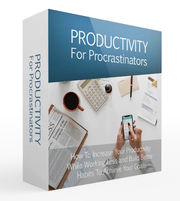 eCover representing Productivity For Procrastinators Video Upgrade eBooks & Reports/Videos, Tutorials & Courses with Master Resell Rights