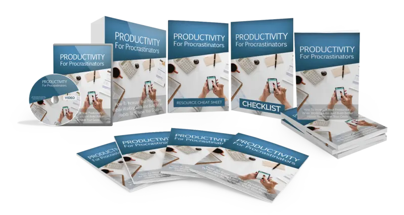 eCover representing Productivity For Procrastinators Video Upgrade eBooks & Reports/Videos, Tutorials & Courses with Master Resell Rights
