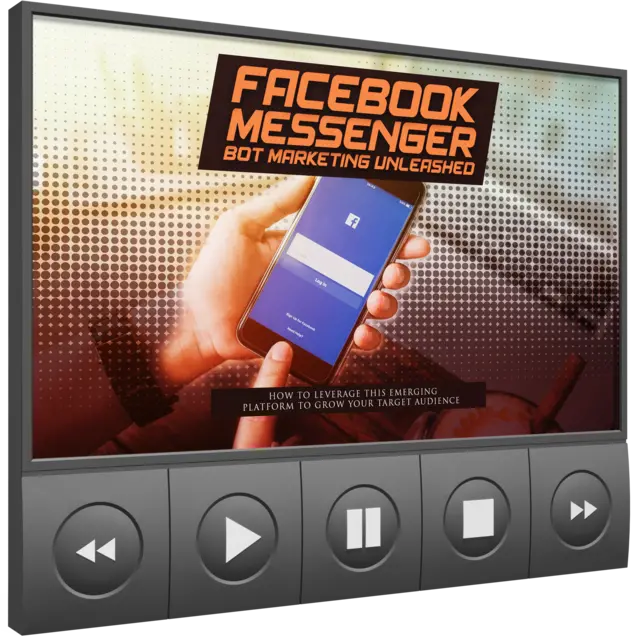 eCover representing Facebook Messenger Bot Marketing Unleashed Video Upgrade Videos, Tutorials & Courses with Master Resell Rights