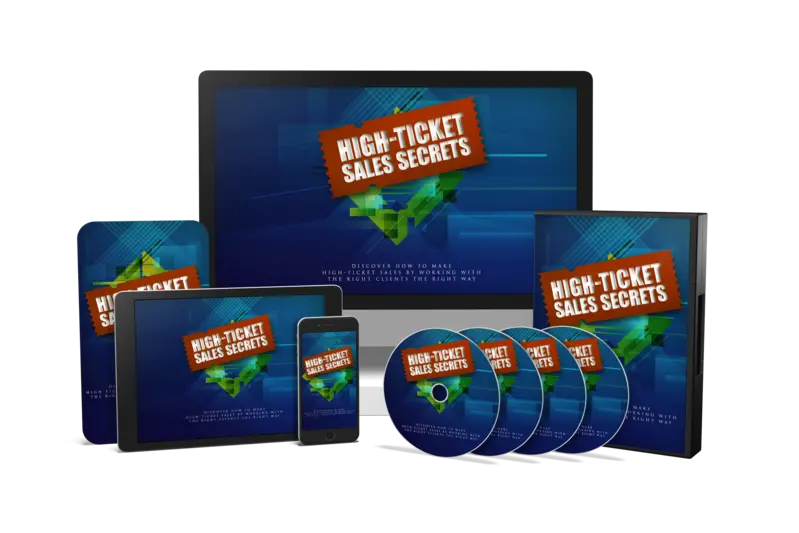 eCover representing High Ticket Sales Secrets Video Upgrade Videos, Tutorials & Courses with Master Resell Rights