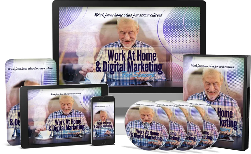eCover representing Work At Home & Digital Marketing For Seniors Video Upgrade eBooks & Reports/Videos, Tutorials & Courses with Master Resell Rights