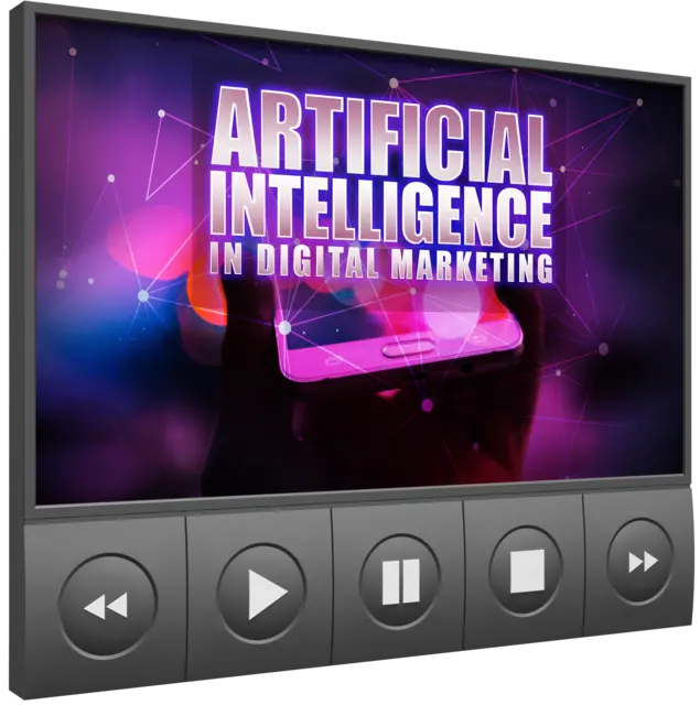 eCover representing Artificial Intelligence In Digital Marketing Video Upgrade eBooks & Reports/Videos, Tutorials & Courses with Master Resell Rights