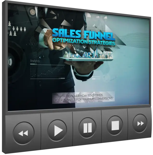 eCover representing Sales Funnel Optimization Strategies Video Upgrade Videos, Tutorials & Courses with Master Resell Rights