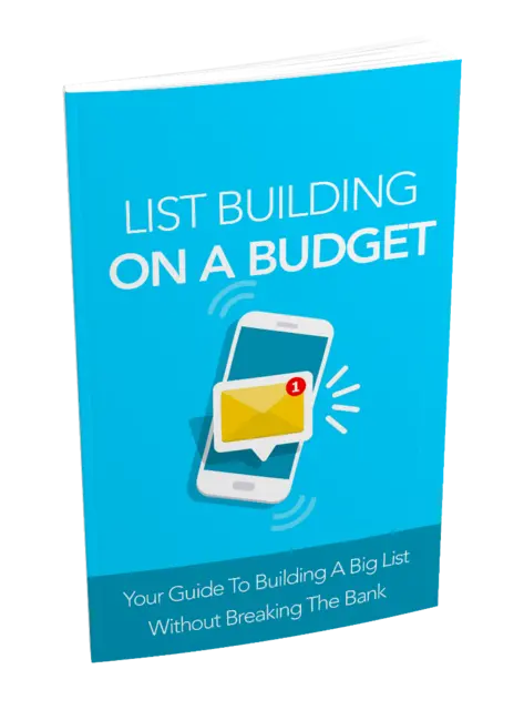 eCover representing List Building on a Budget eBooks & Reports with Master Resell Rights