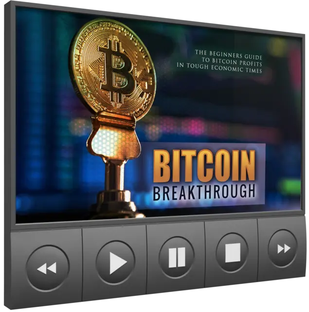 eCover representing Bitcoin Breakthrough Video Upgrade eBooks & Reports/Videos, Tutorials & Courses with Master Resell Rights