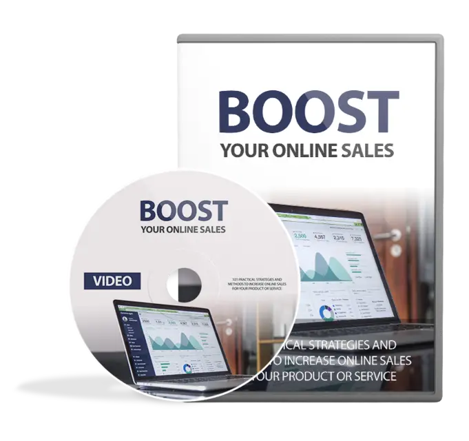 eCover representing Boost Your Online Sales Video Upgrade Videos, Tutorials & Courses with Master Resell Rights