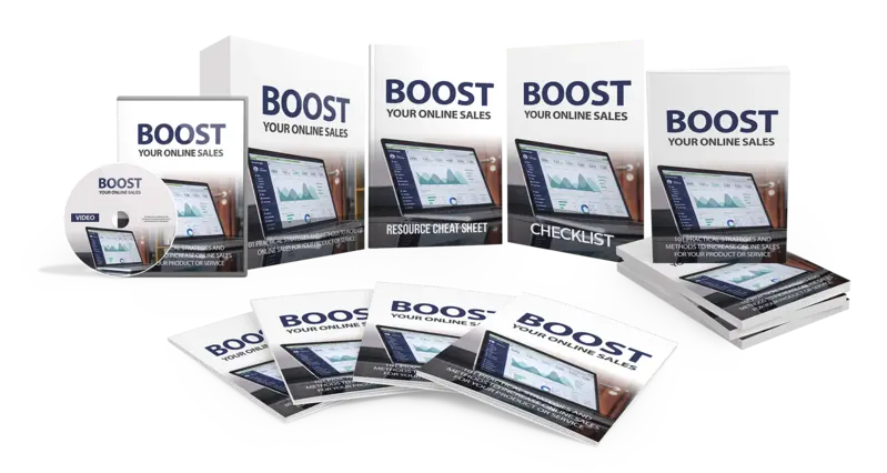 eCover representing Boost Your Online Sales Video Upgrade Videos, Tutorials & Courses with Master Resell Rights