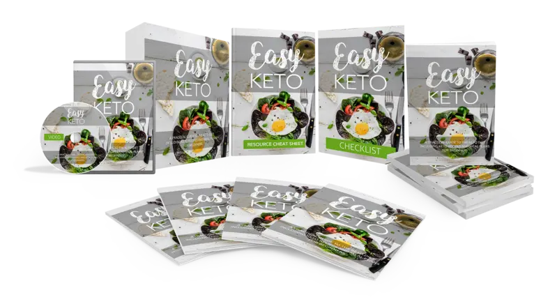 eCover representing Easy Keto eBooks & Reports with Master Resell Rights