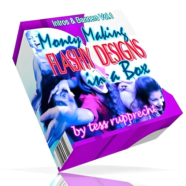 eCover representing Money Making Flashy Designs In A Box Graphics & Designs with Master Resell Rights
