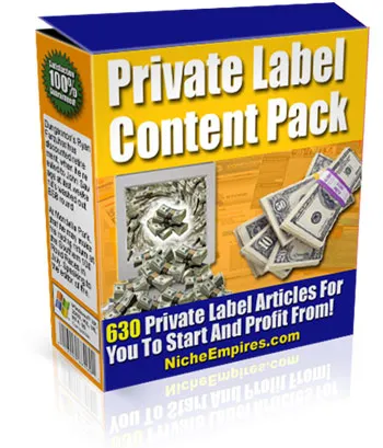 eCover representing Private Label Content Pack Articles, Newsletters & Blog Posts with Private Label Rights