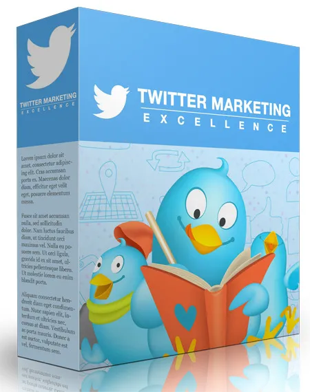 eCover representing Twitter Marketing Excellence Pack eBooks & Reports/Videos, Tutorials & Courses with Personal Use Rights