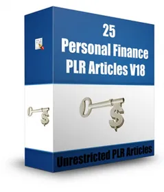 25 Personal Finance PLR Articles V18 small