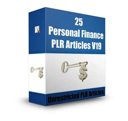 eCover representing 25 Personal Finance PLR Articles V19  with Private Label Rights