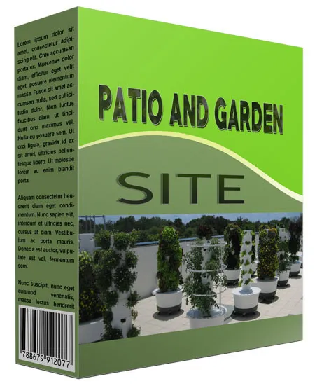 eCover representing New Patio and Garden Review Website  with Private Label Rights