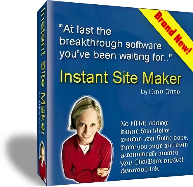 eCover representing Instant Site Maker  with Master Resell Rights