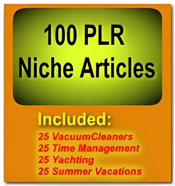 eCover representing 100 PLR Niche Articles  with Private Label Rights