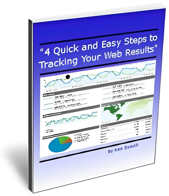 eCover representing 4 Quick and Easy Steps to Tracking Your Web Results eBooks & Reports with Master Resell Rights