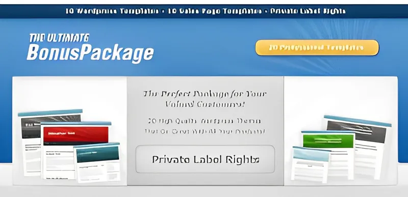 eCover representing The Ultimate Bonus Package  with Private Label Rights