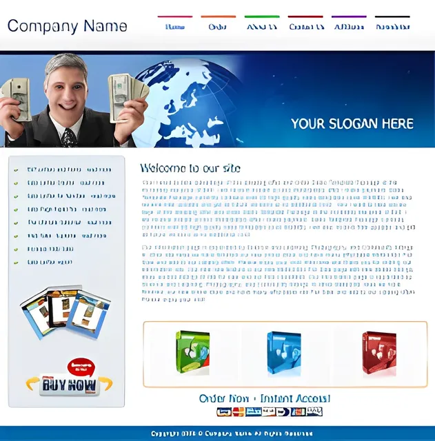 eCover representing 5 HTML Templates & 3 Blog Themes  with Private Label Rights