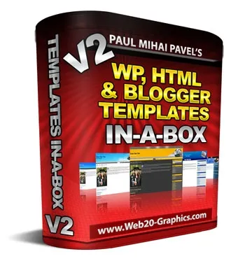 eCover representing WP, HTML And Blogger Templates In-A-Box V2  with Master Resell Rights