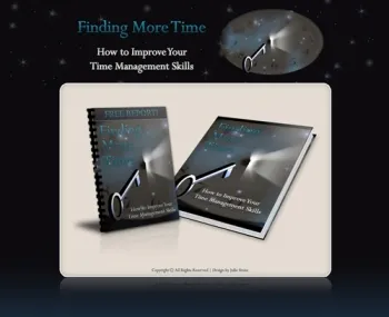 eCover representing Finding More Time - Minisite Graphics & Content eBooks & Reports with Master Resell Rights