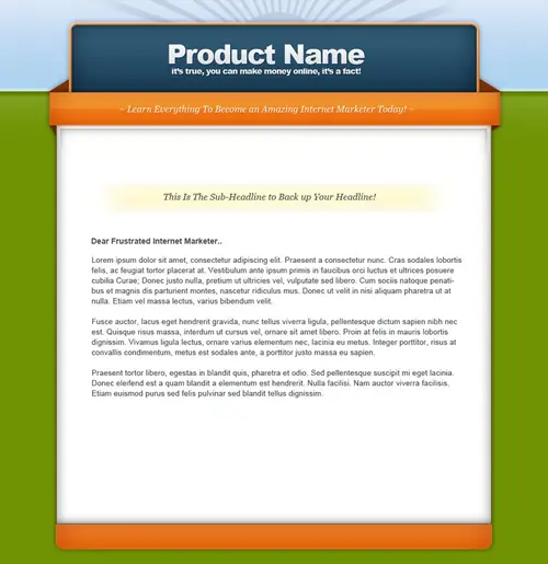 eCover representing WP Sales Page Templates  with Master Resell Rights