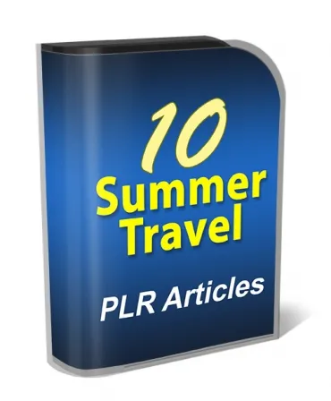 eCover representing 10 Summer Travel PLR Articles  with Private Label Rights