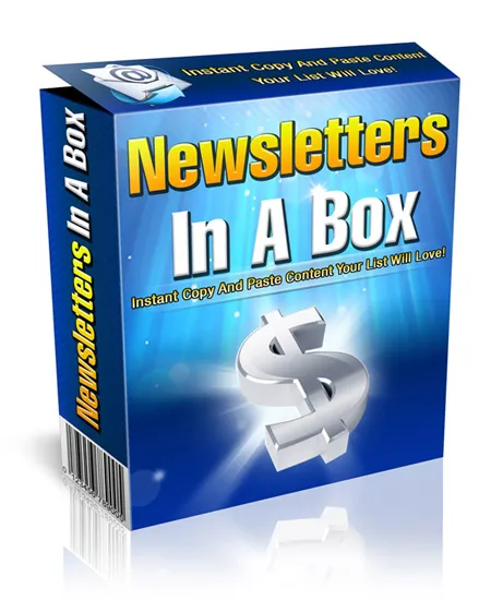 eCover representing Newsletters In A Box  with Private Label Rights