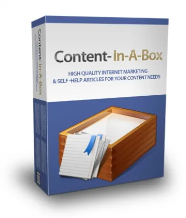 eCover representing Content In A Box Articles, Newsletters & Blog Posts with Master Resell Rights