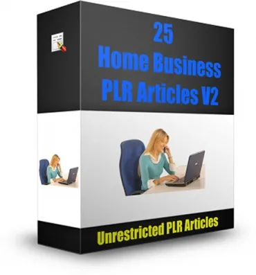 eCover representing 25 Home Business PLR Articles  with Private Label Rights