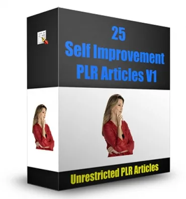 eCover representing 25 Self Improvement PLR Articles V1  with Private Label Rights