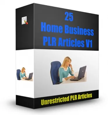 eCover representing 25 Home Business PLR Articles V1  with Private Label Rights