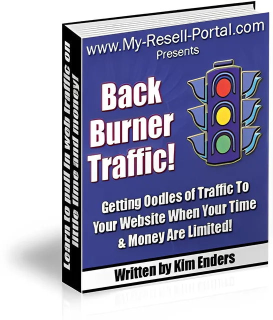 eCover representing Back Burner Traffic! eBooks & Reports with Master Resell Rights