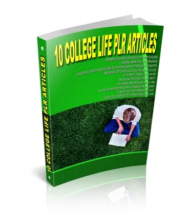 eCover representing 10 College Life PLR Articles  with Private Label Rights