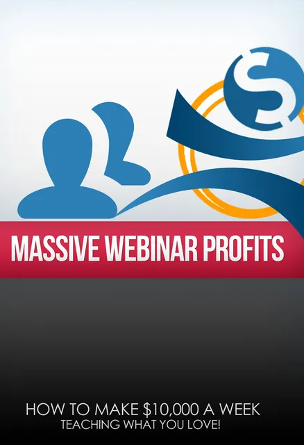 eCover representing Massive Webinar Profits eBooks & Reports/Videos, Tutorials & Courses with Master Resell Rights