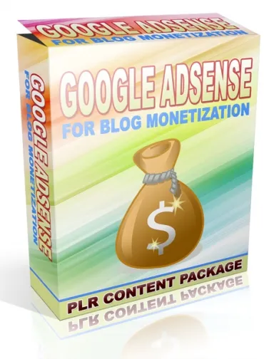 eCover representing Google Adsense for Blog Monetization eBooks & Reports with Private Label Rights