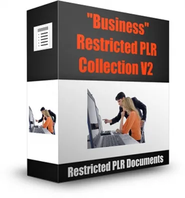 eCover representing Business Restricted PLR Collection V2 Articles, Newsletters & Blog Posts with Private Label Rights