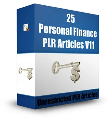 eCover representing 25 Personal Finance PLR Articles V11  with Private Label Rights