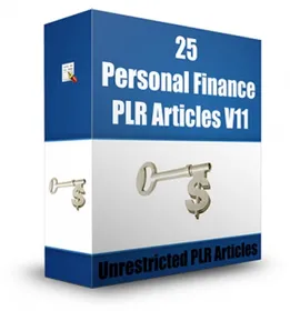 25 Personal Finance PLR Articles V11 small