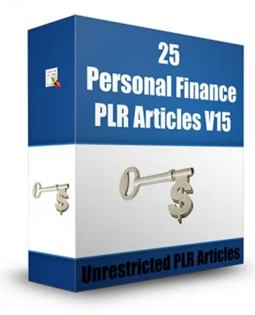 eCover representing 25 Personal Finance PLR Articles V15  with Private Label Rights