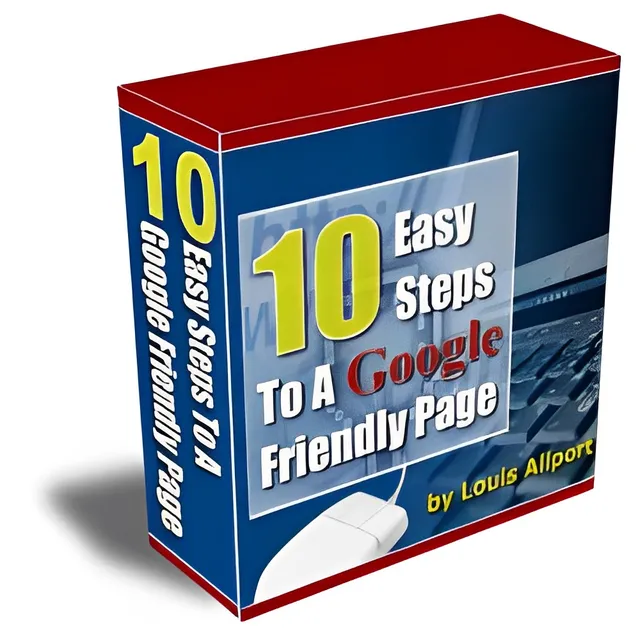 eCover representing 10 Easy Steps To A Google Friendly Page eBooks & Reports with Master Resell Rights